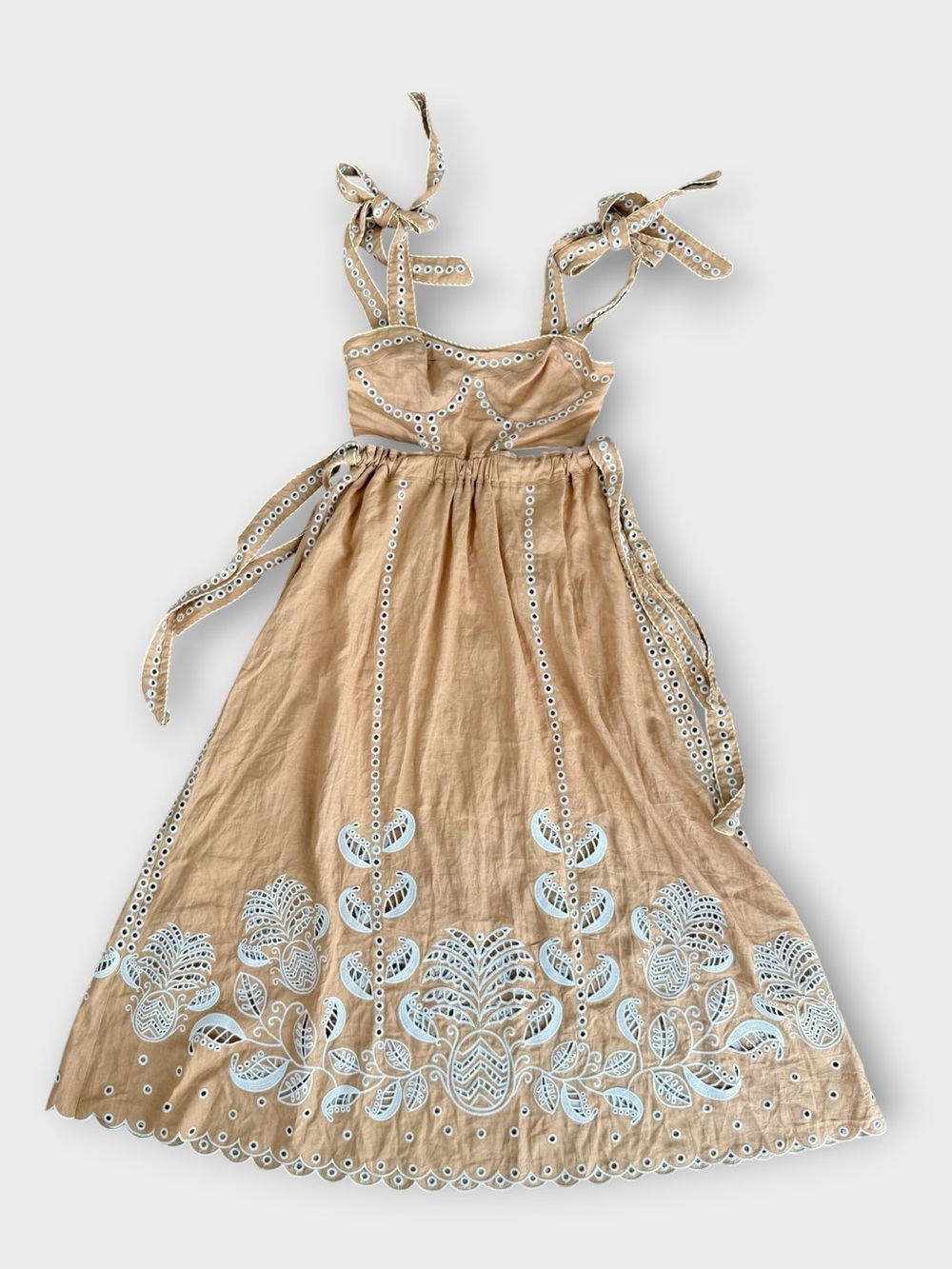 FARM Rio Peach Eyelet-Trim Maxi Dress - Picture 3 of 11
